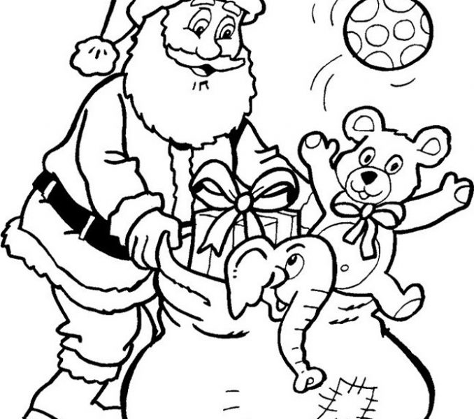 678x600 Christmas Santa Pictures To Colour Santa Claus Reindeer