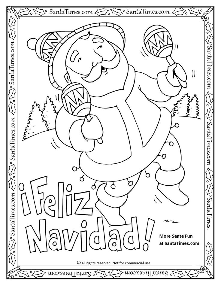 736x952 Free Spanish Christmas Coloring Sheets