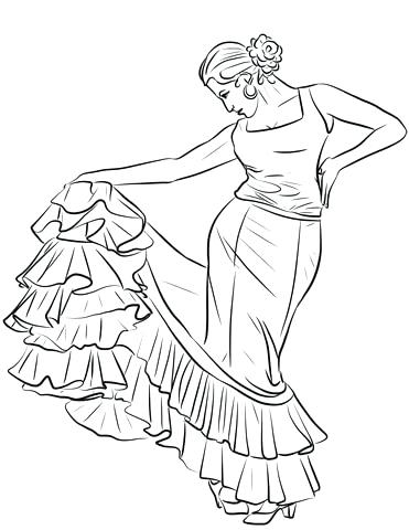 371x480 Coloring Pages Spanish Click To See Printable Version Of Dancer
