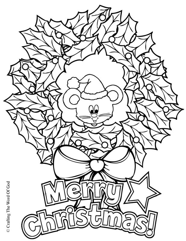618x800 Christmas Wreath Coloring Pages