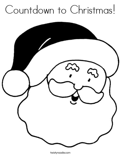 468x605 Countdown To Christmas Coloring Page