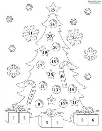 329x425 Printable Advent Calendar Coloring Page Advent