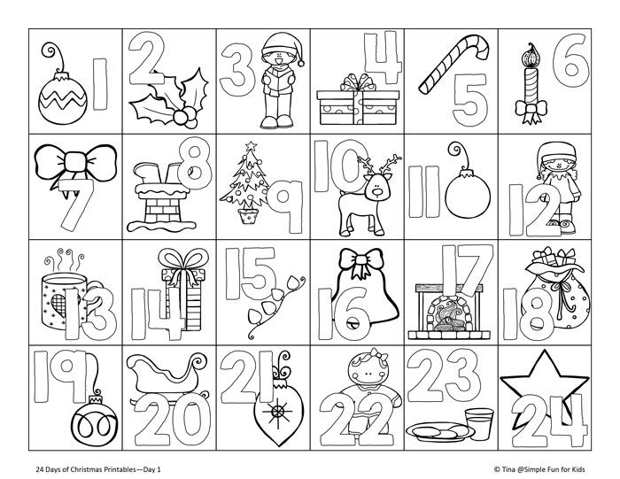 700x541 Christmas Countdown Coloring Pages