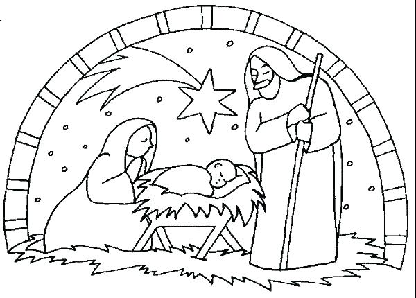 600x430 Nativity Of Jesus On Christmas Day Coloring Page Wesmec Site