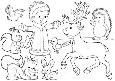 476x333 Deer Coloring Pages Baby