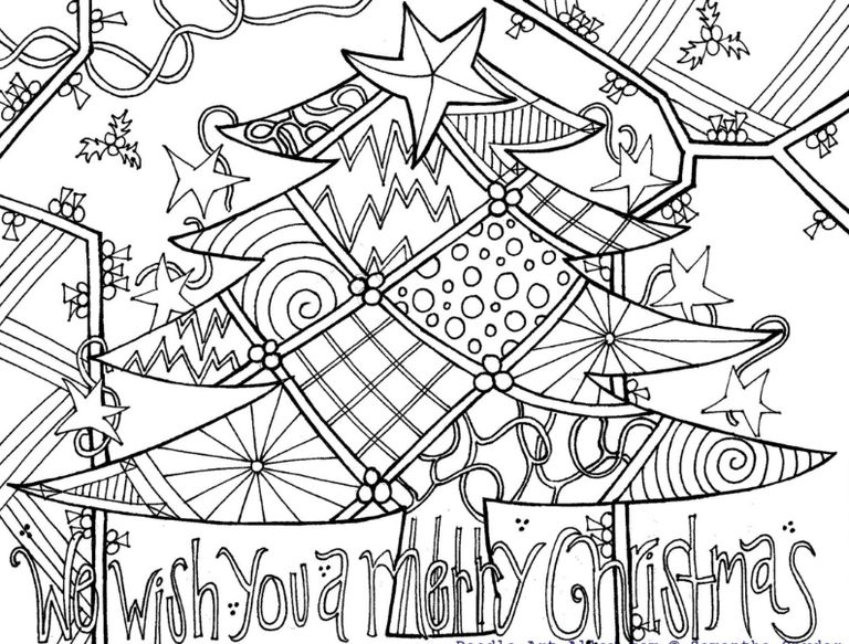 768x583 Christmas Coloring Page