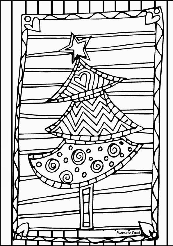 595x842 Printable Christmas Patterns For Coloring