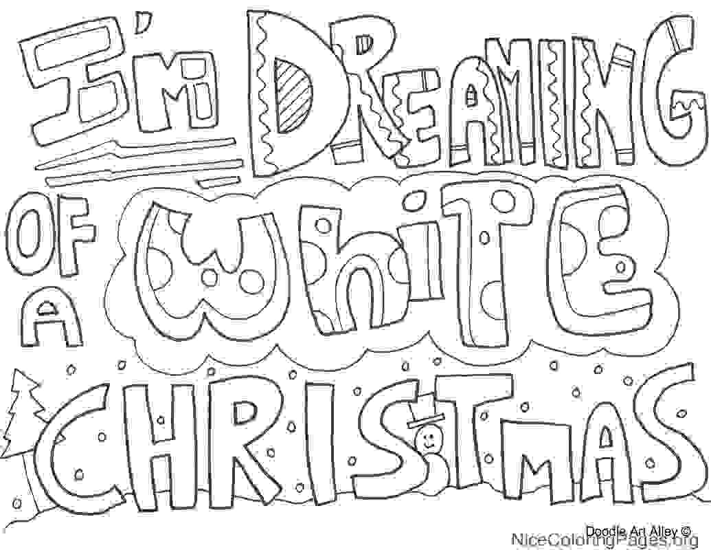 1035x800 Christmas Doodle Coloring Pages