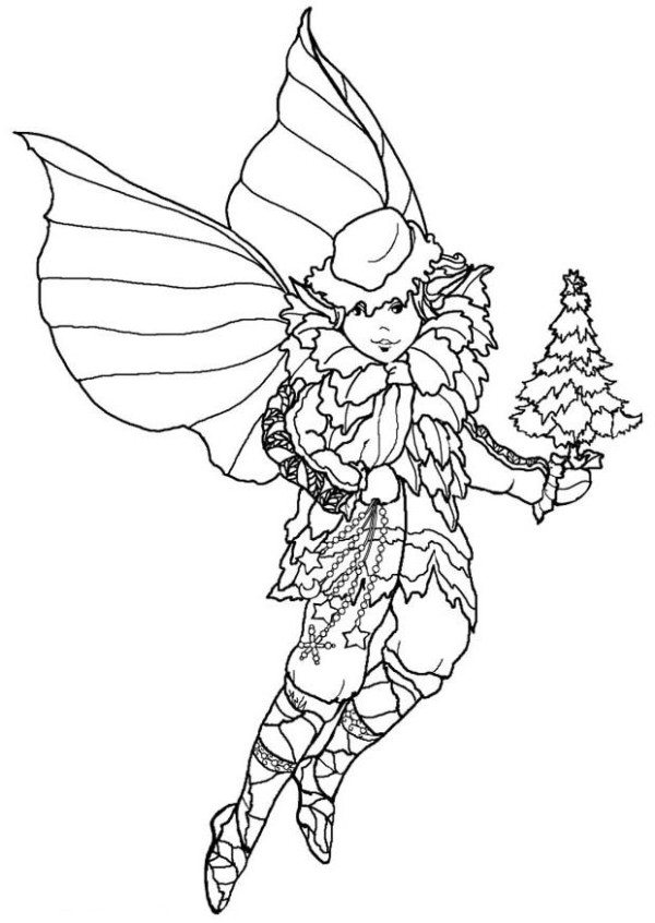 600x846 Elf Coloring Pages Elf On Working Of Christmas Coloring Page