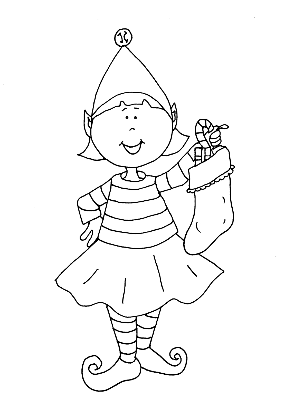 1106x1600 Christmas Elf Coloring Pages Of Beautiful Elves
