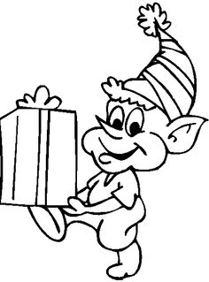 236x319 Christmas Elf Coloring Page Print Out For Kids