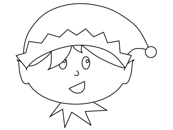 600x450 Little Boy Christmas Elf Print Coloring Pages Free Printable