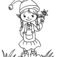 220x220 Christmas Girl Elf Coloring Pages