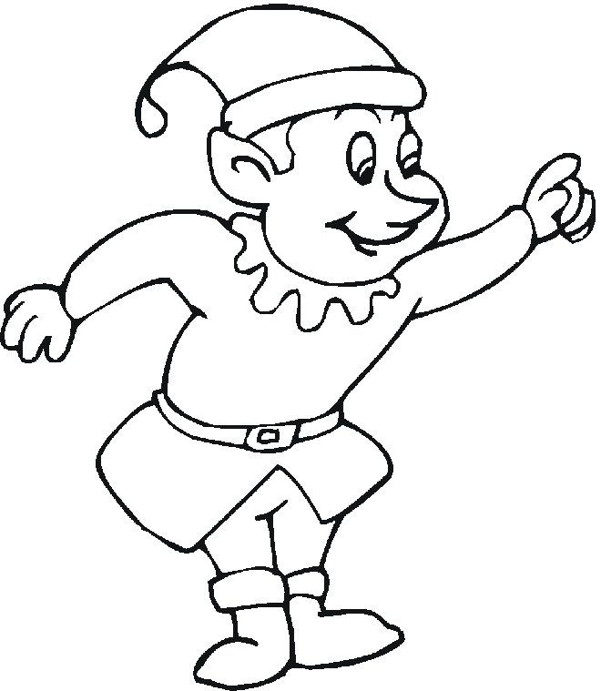 660x759 Christmas Elf Coloring Pages Printable