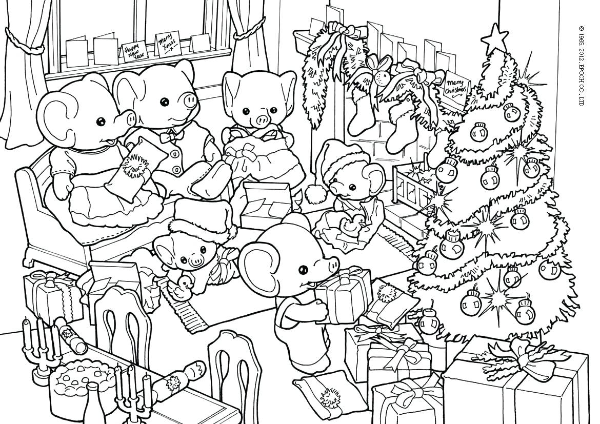 1170x827 Coloring Pages Christmas Stocking Family Page Delicious Food