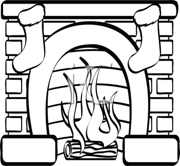 350x323 Drawn Christmas Fireplace