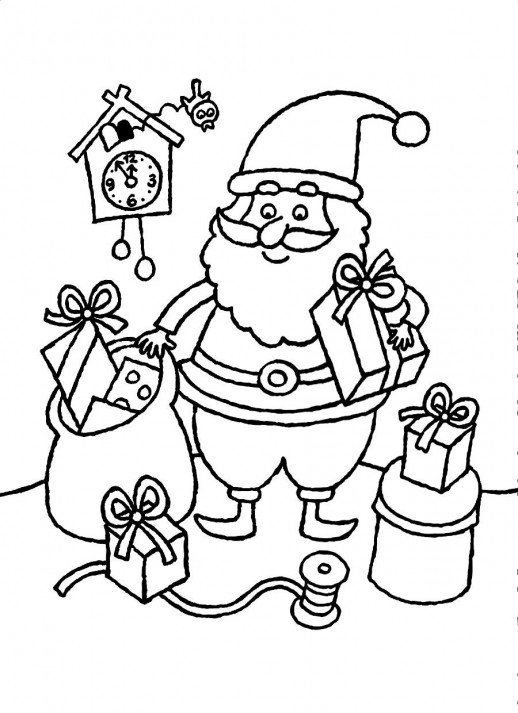 518x713 Kids Waiting For Santa Claus' Christmas Gifts Near The Fireplace