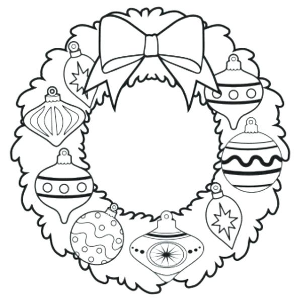 600x600 Christmas Wreath Coloring Pages Pdf Christmas Wreath Coloring