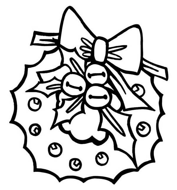 600x646 Wreath Coloring Page Images