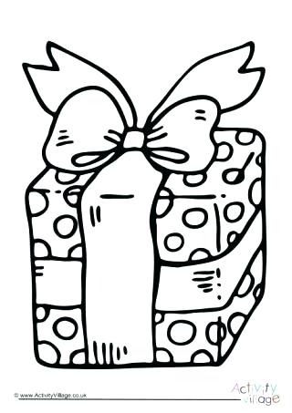 320x453 Christmas Gift Coloring Page Present Colouring Page Pages