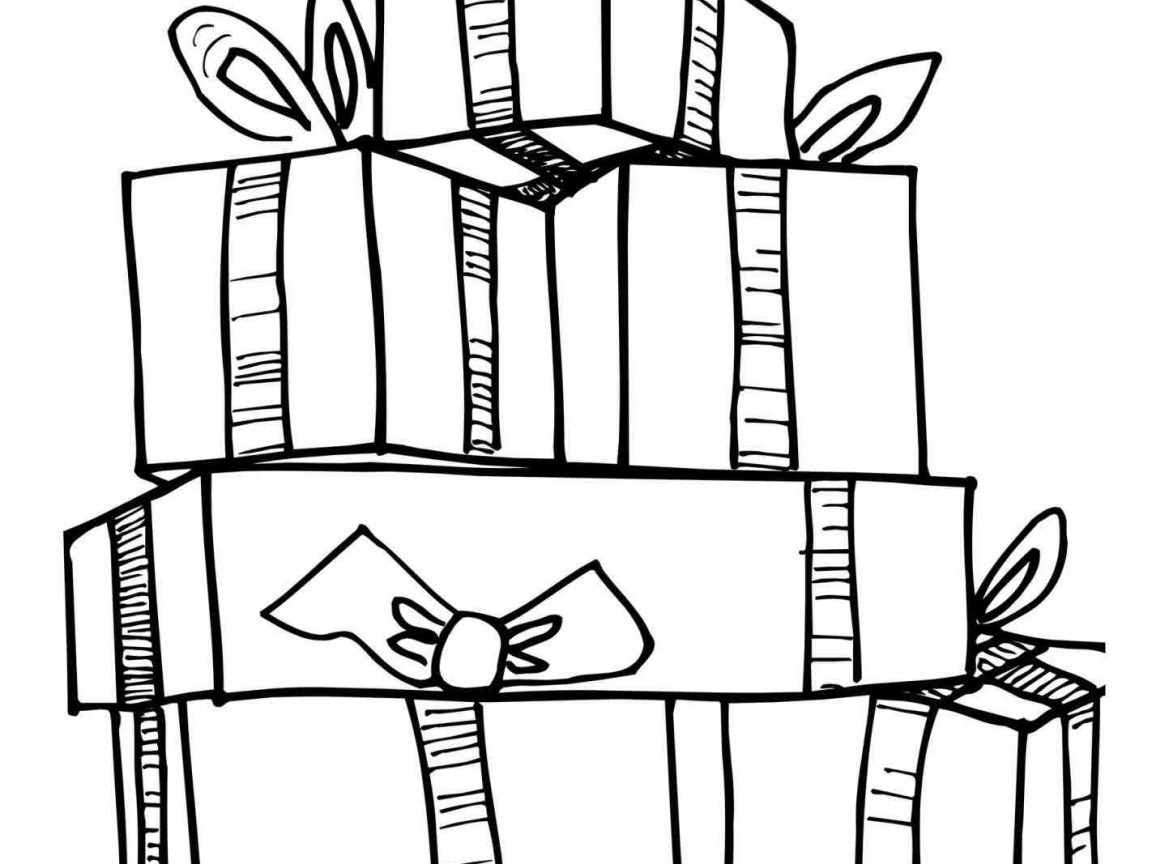 1152x864 Christmas Present Coloring Pages Easy Free Presents Page Printable