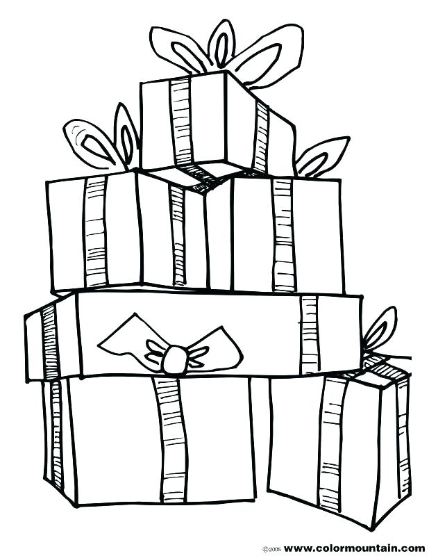 618x800 Christmas Present Coloring Pages Gift Box Colouring Page Happy