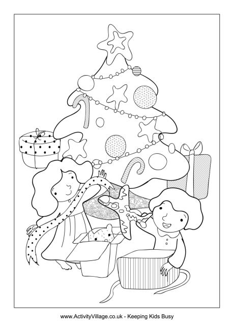 460x658 Christmas Present Colouring Pages