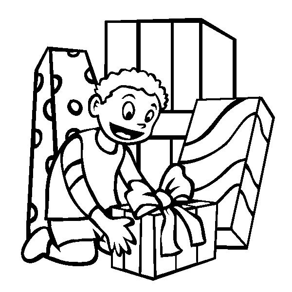 600x600 Christmas Gifts Coloring Page