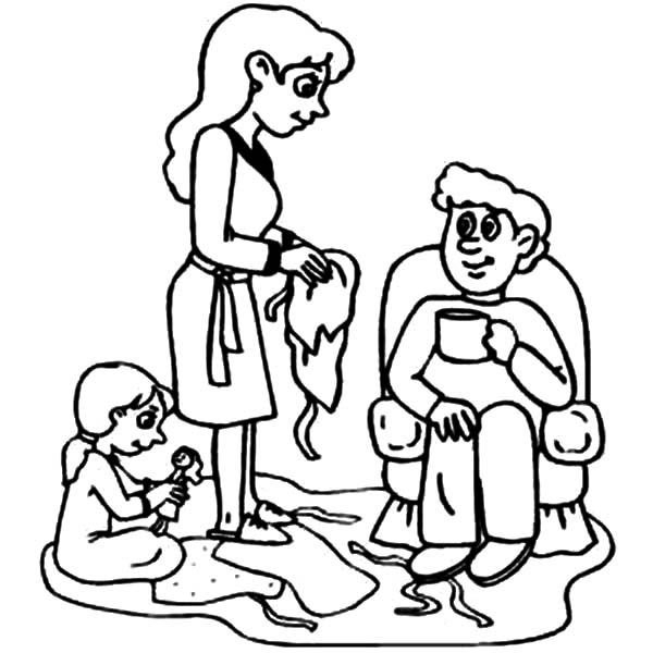 600x600 Joint Family Opening Christmas Gifts Coloring Pages Batch Coloring