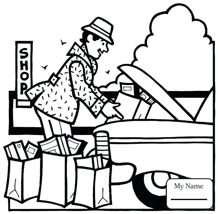 734x720 Christmas Present Coloring Page