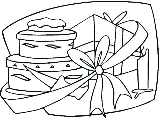 618x456 Christmas Present Coloring Page