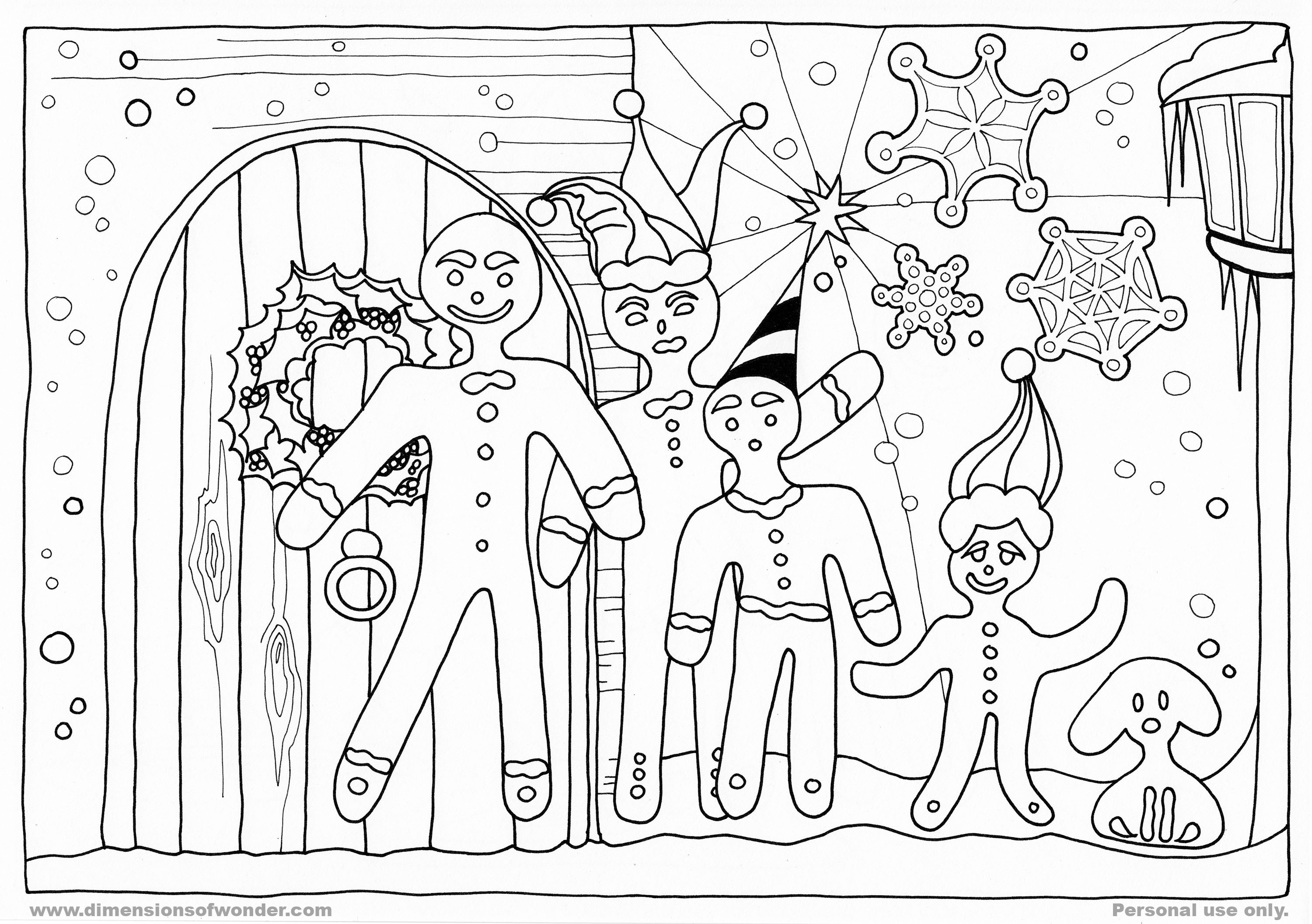 3000x2113 Cool Gingerbread Man Templates Colouring Pages Free
