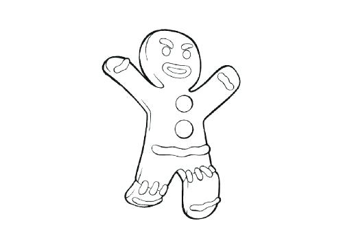 500x357 Gingerbread Man Colouring Pages Gingerbread Man Color Sheet Cute