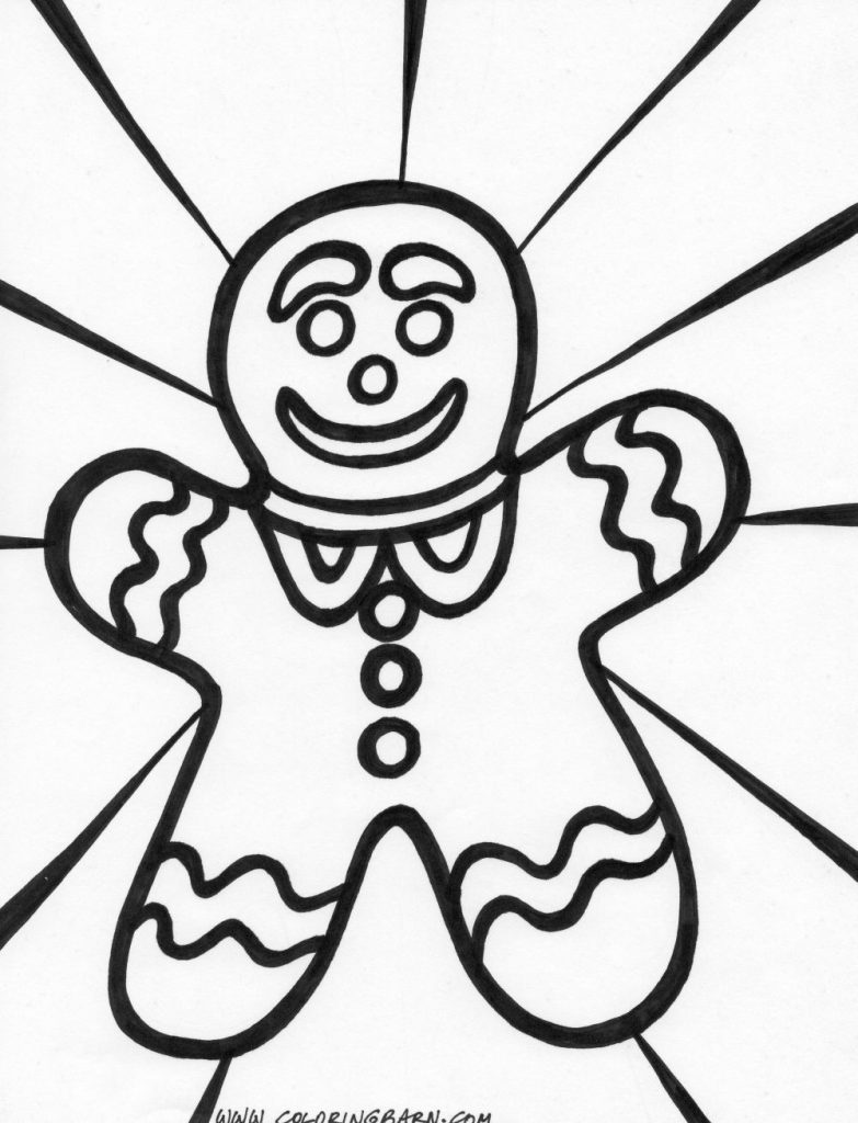783x1024 Christmas Gingerbread Men Cartoon Coloring Pages Download