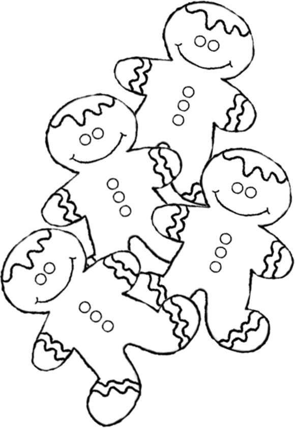 580x843 Gingerbread Man Coloring Page Christmas Crafts Christmas