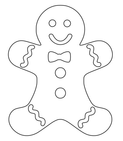 420x480 Gingerbread Man Coloring Pages