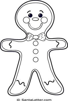236x349 Christmas Gingerbread Man Coloring Pages Tonias Favs