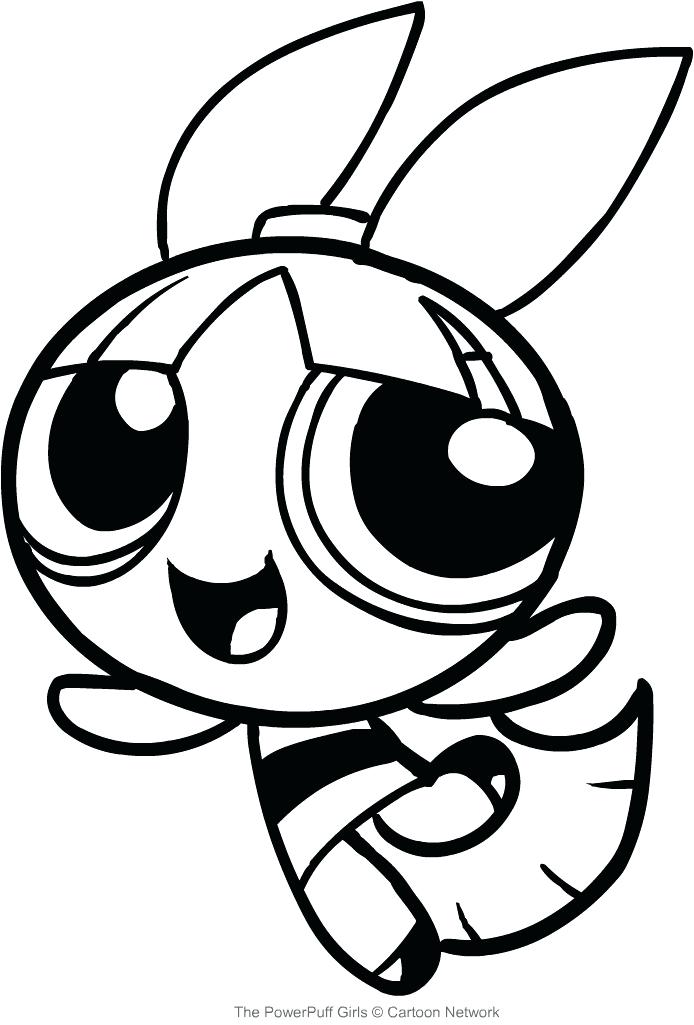 694x1025 Drawing Blossom Smiling The Powerpuff Girls Coloring Page Drawing
