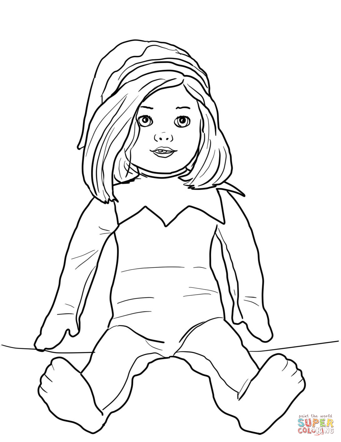 1090x1410 Full Elf On The Shelf Color Pages Girl Coloring Page Free