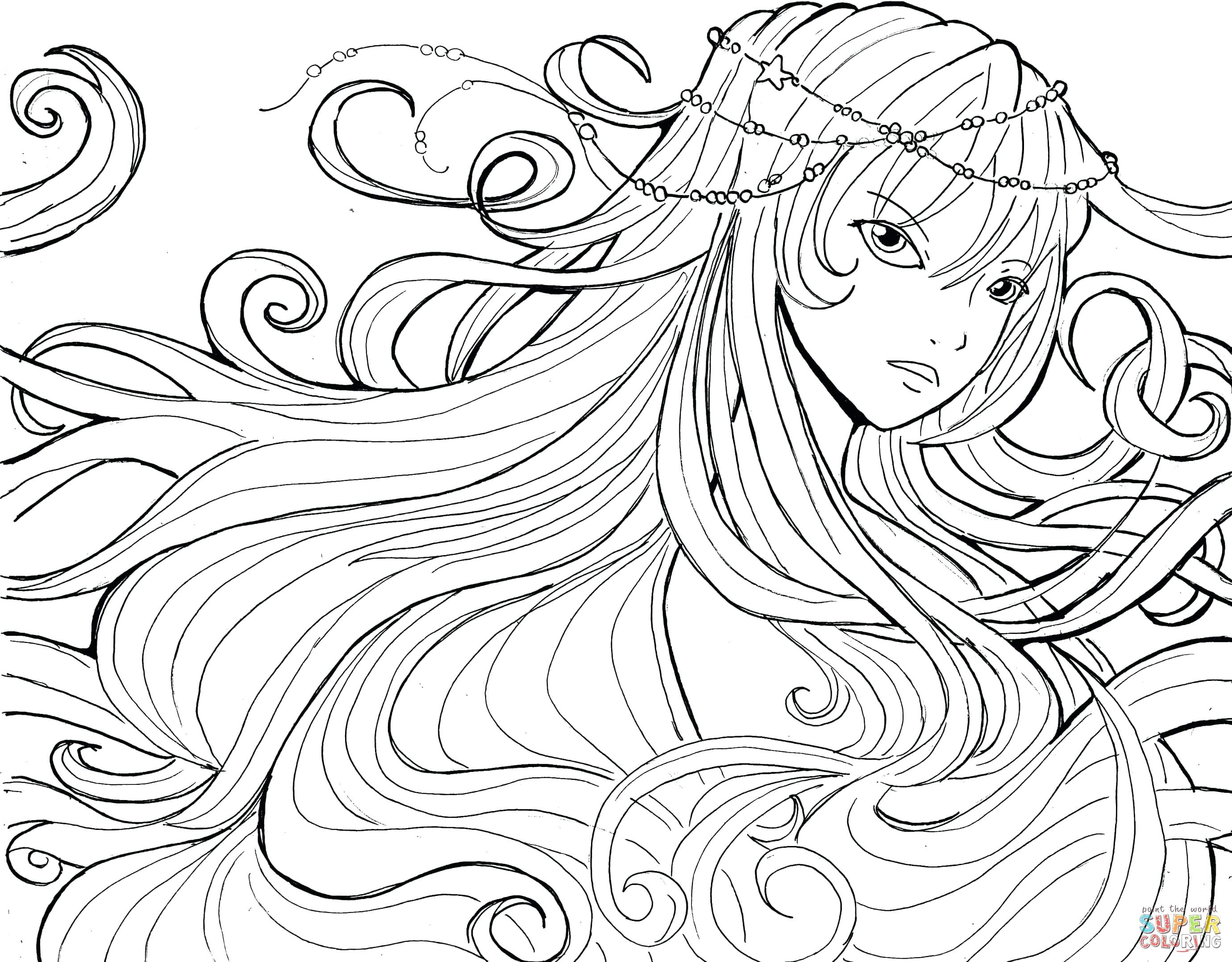 2760x2156 Anime Coloring Pages Christmas Girls Free Page Water Soul Vampire