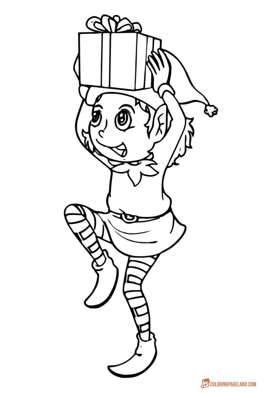 870x1280 Elf Coloring Pages