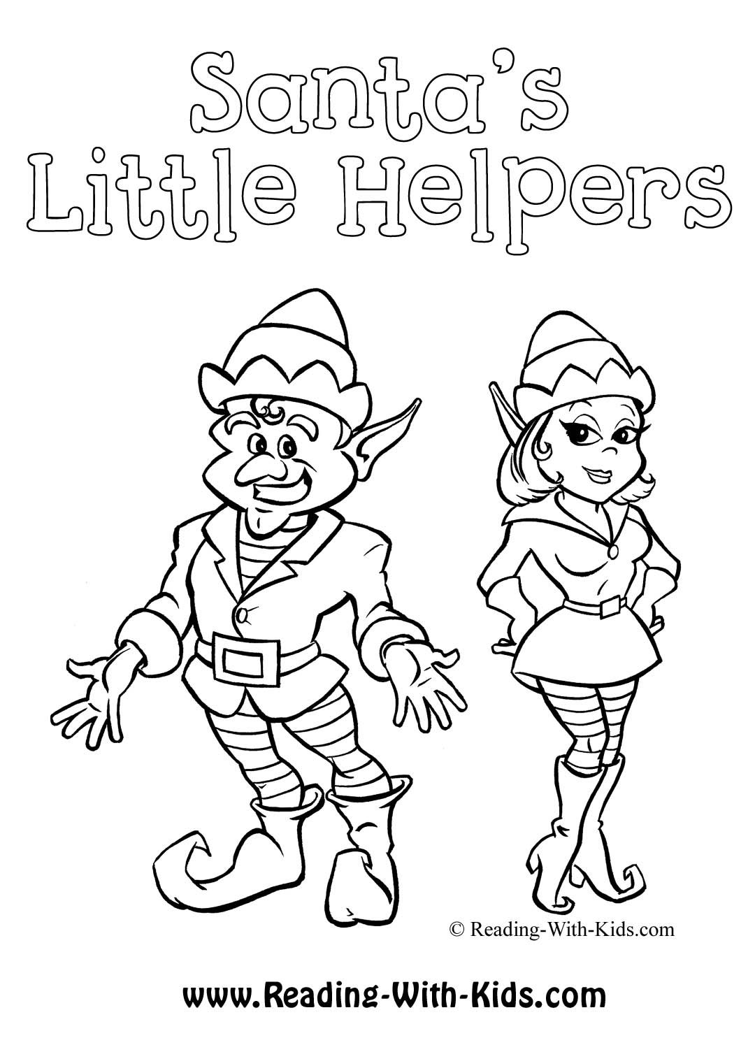 1080x1485 Christmas Elves Coloring Page Kiddies Elves
