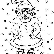 220x220 Christmas Girl Elf Coloring Pages