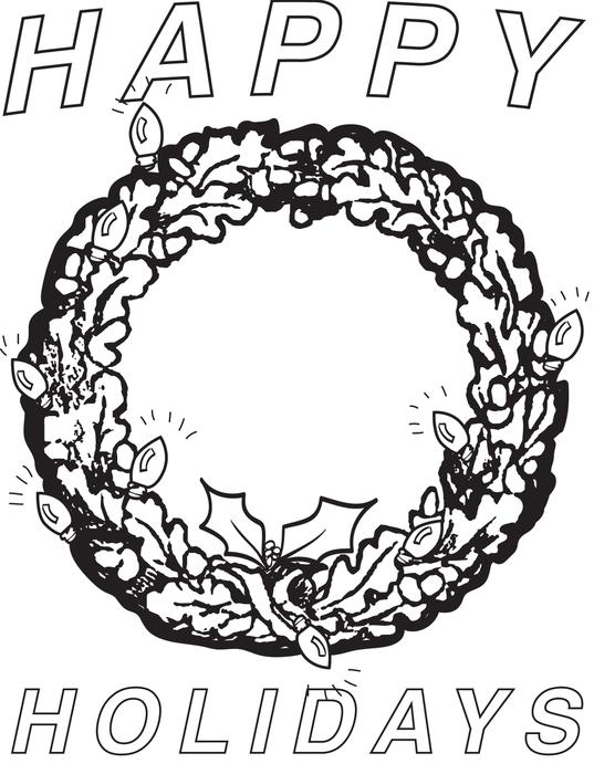 537x700 Happy Holidays Coloring Pages