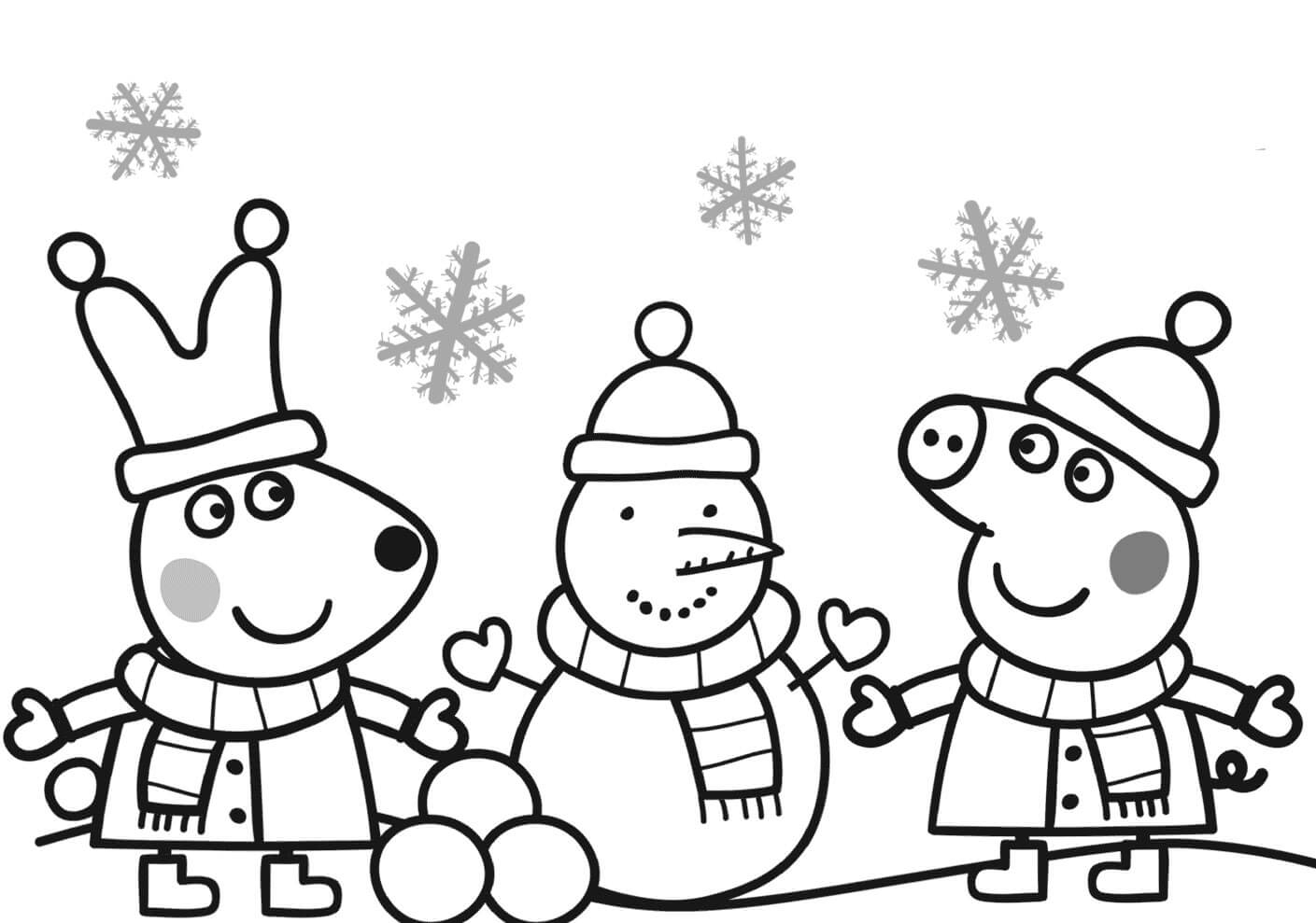 1409x989 Christmas Pig Coloring Pages To Print Coloring For Kids