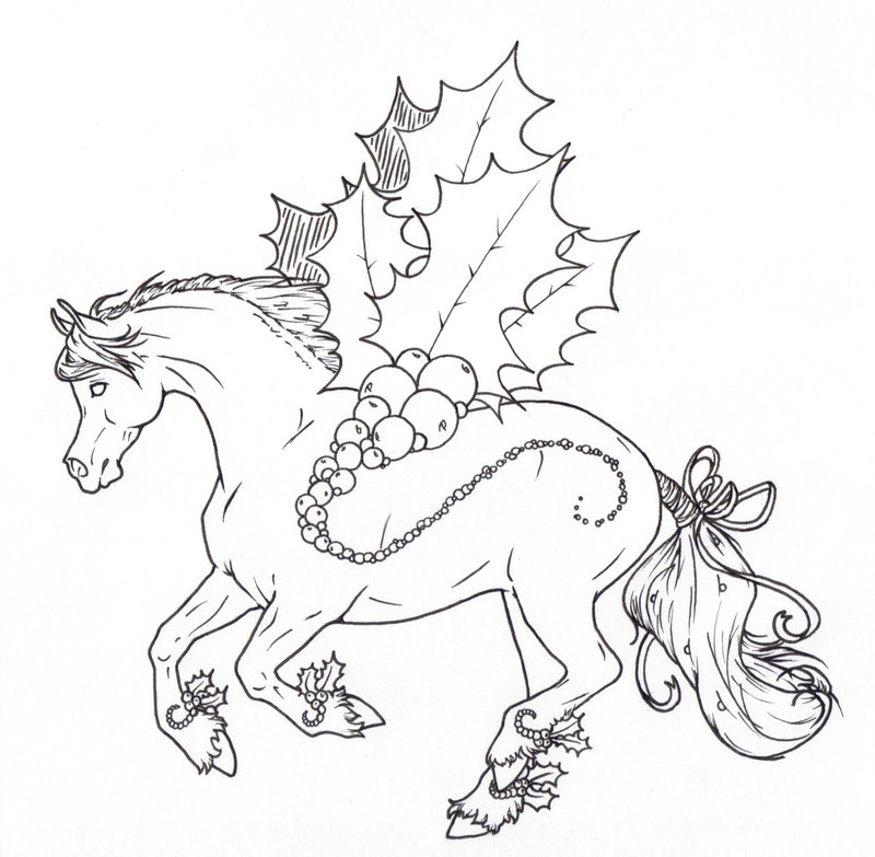 800x783 Christmas Horse Coloring Pages Holiday Coloring Pages Printable