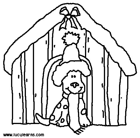 481x474 Christmas Dogs Coloring Pages Dog Tail Christmas Dog House