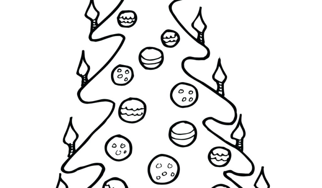 1024x600 Christmas Bulb Coloring Page