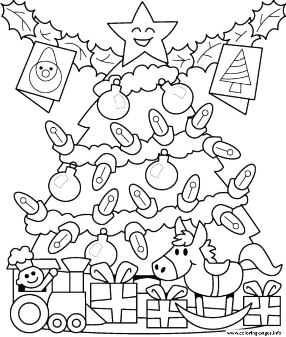 945x1114 Incredible Coloring Page Christmas Lights Book Tree For Concept