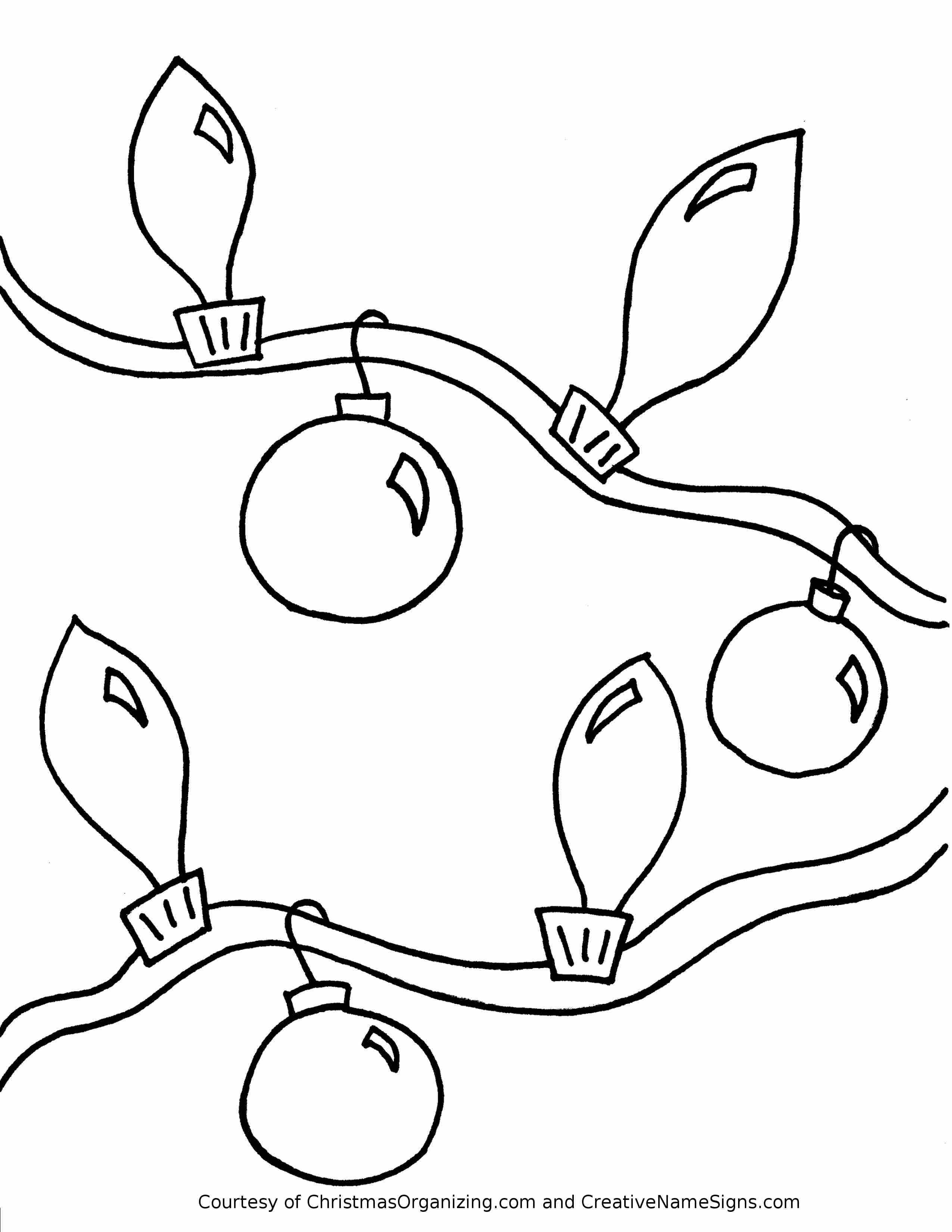 2550x3300 Christmas Lights Coloring Page Free Printable Pages Entrancing